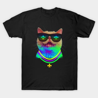 'Mardi Gras Cat' Fashionable Cats Lover Gift T-Shirt